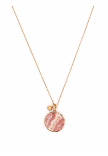 GINETTE NY 18kt yellow gold Ever rhodochrosite disc necklace - Oro