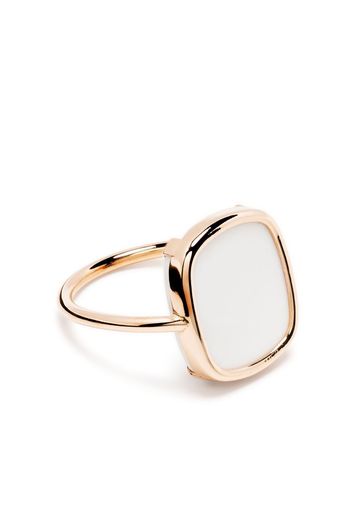 GINETTE NY gemstone-embellished signet ring - Toni neutri