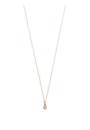 GINETTE NY 18kt rose gold mini Bliss diamond pendant necklace - Oro