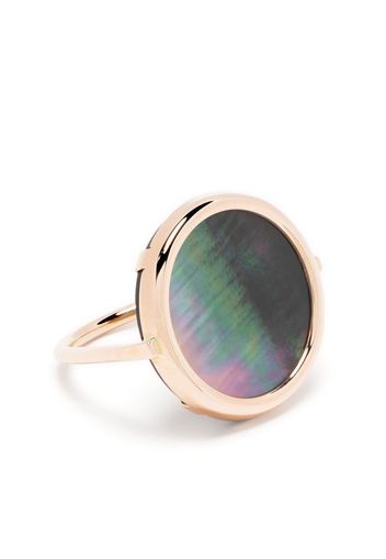 GINETTE NY 18kt rose gold big nacre noire ring - Oro