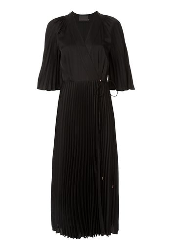 Provincial sunray-pleated dress