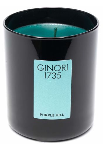 GINORI 1735 logo-print glass candle - Nero