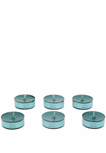 GINORI 1735 Purple Hill set of six tea light candles - Verde