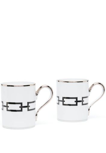 GINORI 1735 Catene porcelain mugs (set of 2) - Bianco