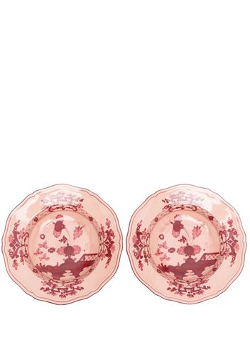 GINORI 1735 Oriente Italiano Vermiglio plate set (set of two) - Rosa