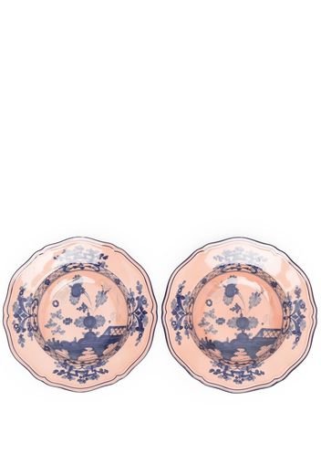 GINORI 1735 Oriente Italiano Cipria plate set (set of two) - Rosa