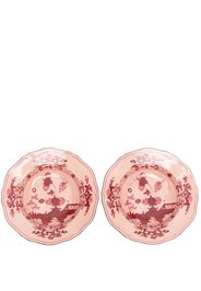 GINORI 1735 Oriente Italiano Vermiglio plate set (set of two) - Rosa