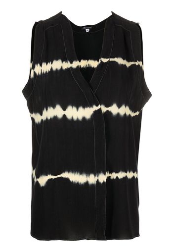 Giorgio Armani Pre-Owned Top smanicato con fantasia tie dye anni 2000 - Nero