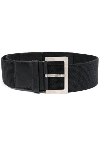 Giorgio Armani Pre-Owned 2000s squared-buckle cotton belt - Nero