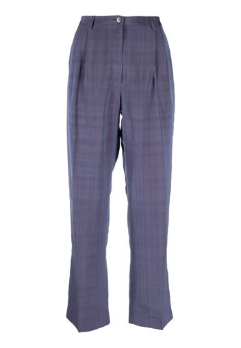 Giorgio Armani Pre-Owned Pantaloni a quadri anni 2000 - Viola