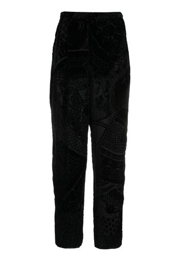 Giorgio Armani Pre-Owned Pantaloni con motivo jacquard Pre-owned anni '90 - Nero