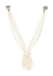 Giorgio Armani Pre-Owned Collana in finte perle con nodo Pre-owned anni 2000 - Bianco