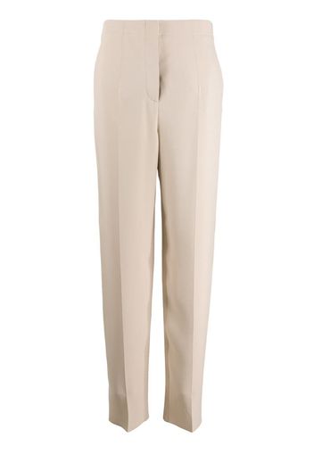 silk straight leg trousers