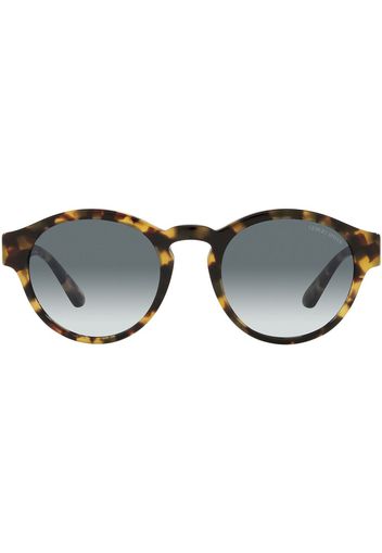 Giorgio Armani tortoiseshell-effect round-frame sunglasses - Blu