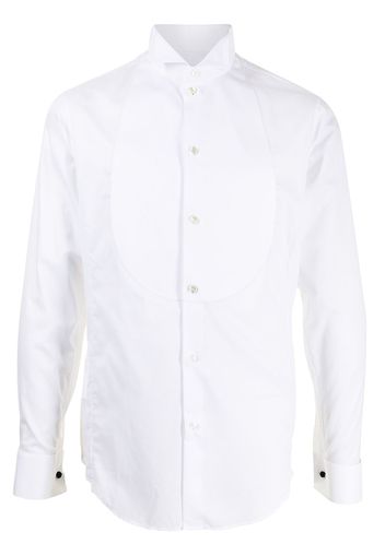 Giorgio Armani bib-detail button-up shirt - Bianco