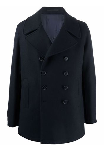 Giorgio Armani double-breasted wool coat - Blu