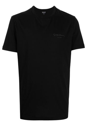 Giorgio Armani T-shirt con stampa - Nero