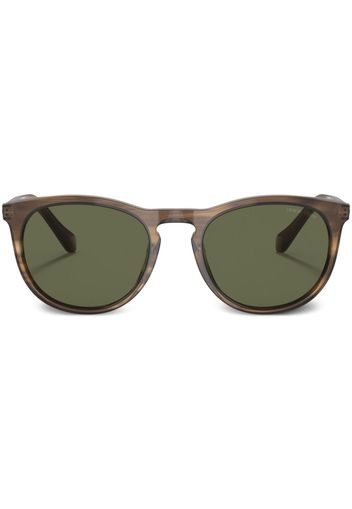 Giorgio Armani tortoiseshell-effect round-frame sunglasses - Marrone