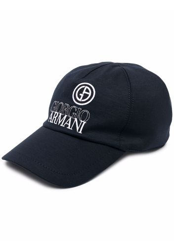 Giorgio Armani embroidered-logo cap - Blu