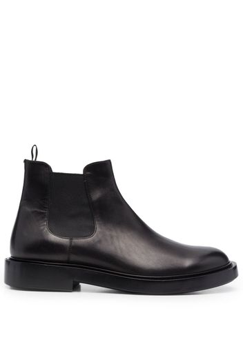 Giorgio Armani leather Chelsea boots - Nero