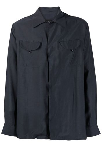 Giorgio Armani long-sleeve button-up shirt - Blu