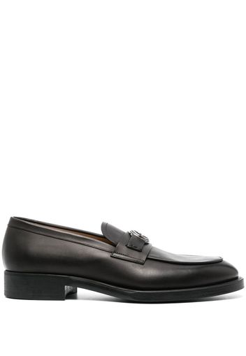 Giorgio Armani logo-plaque detail loafers - Nero