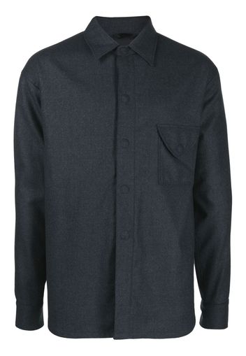 Giorgio Armani wool shirt jacket - Blu