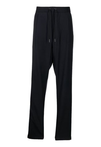 Giorgio Armani drawstring virgin wool track trousers - Blu