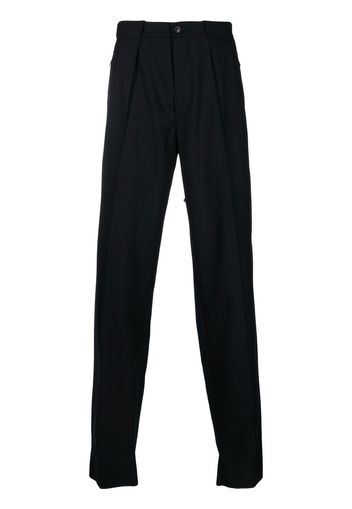 Giorgio Armani high-waisted straight leg trousers - Blu