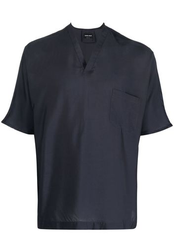 Giorgio Armani Camicia con scollo a V - Blu