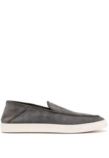 Giorgio Armani whipstitch-trim detail sneakers - Grigio