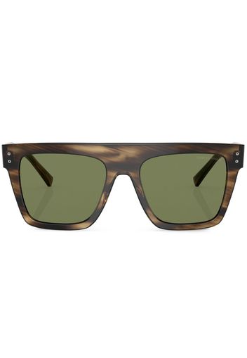 Giorgio Armani tortoiseshell-effect square-frame sunglasses - Marrone