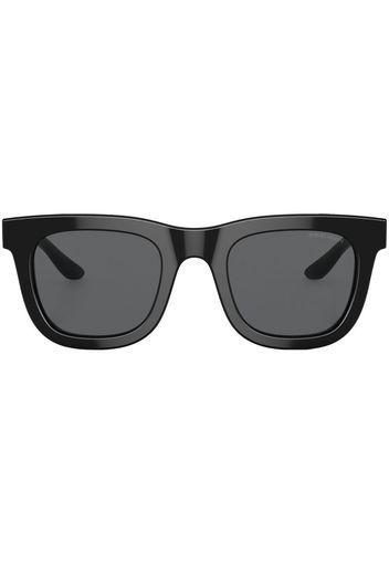 Giorgio Armani logo-print square-frame sunglasses - Nero