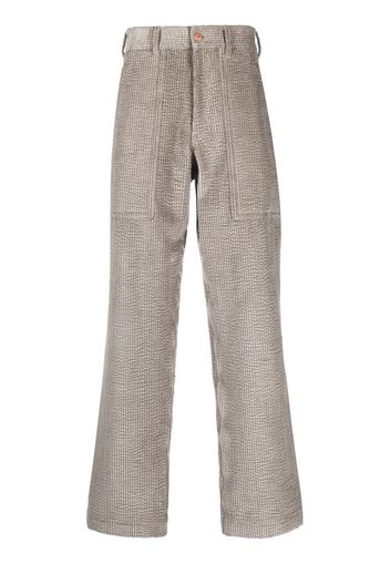 Giorgio Armani straight-leg corduroy trousers - Grigio