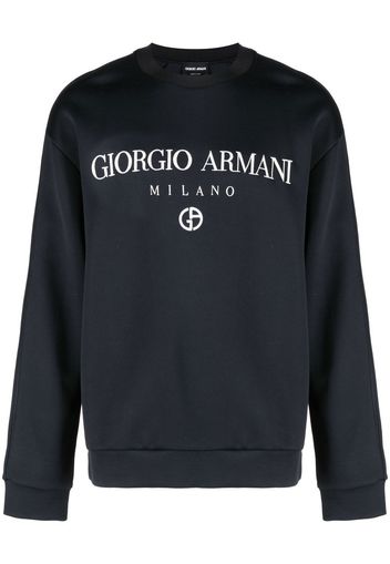 Giorgio Armani logo-print raglan sweatshirt - Blu