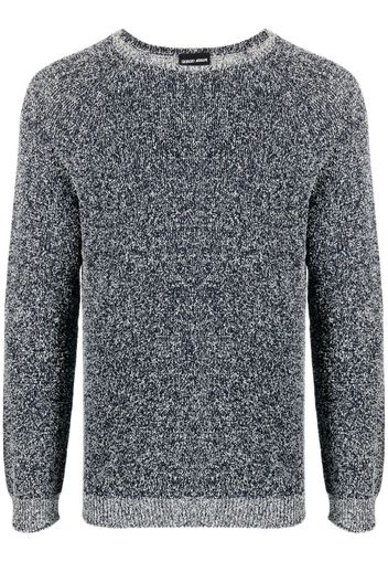 Giorgio Armani ribbed crew-neck jumper - Blu