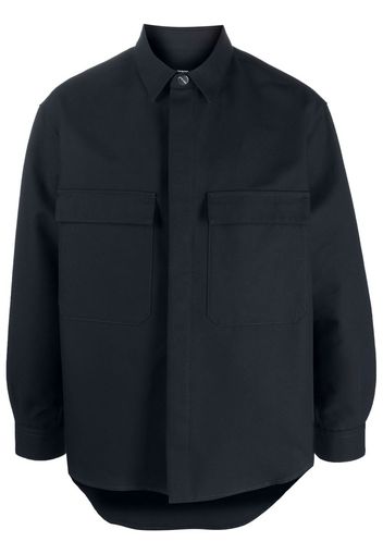 Giorgio Armani cotton shirt jacket - Blu