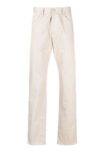 Giorgio Armani straight-leg cotton trousers - Toni neutri