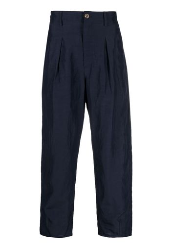 Giorgio Armani pleated wide-leg trousers - Blu