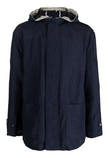 Giorgio Armani lightweight hooded jacket - Blu