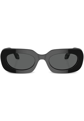 Giorgio Armani logo-print square-frame sunglasses - Nero