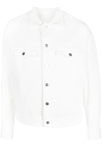 Giorgio Armani button-fastening denim jacket - Bianco