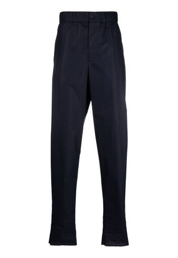Giorgio Armani elasticated-waist cotton trousers - Blu