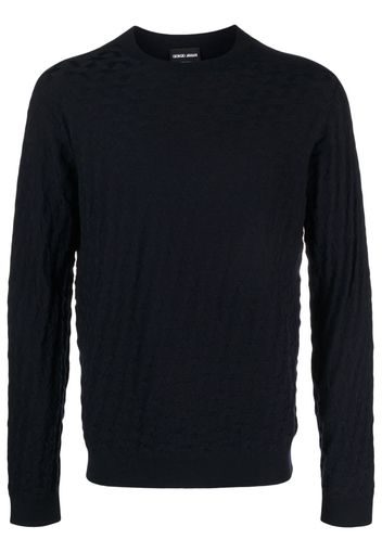 Giorgio Armani crew-neck knitted jumper - Blu