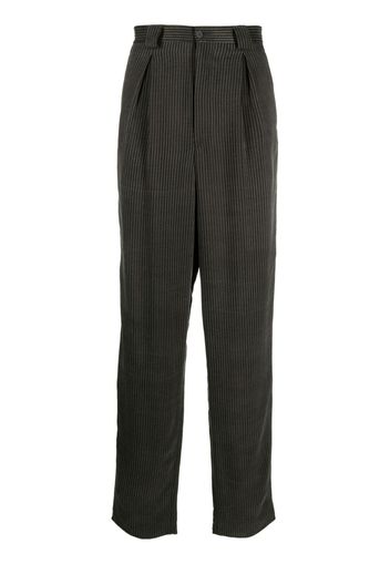 Giorgio Armani striped mid-rise trousers - Verde