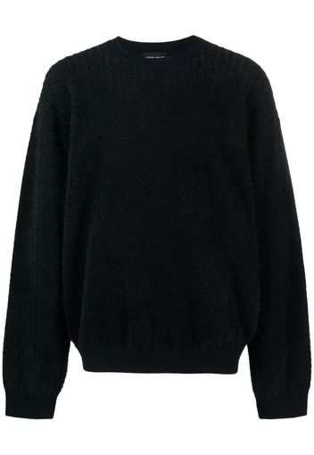 Giorgio Armani felted wool-blend jumper - Blu