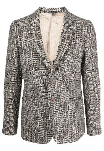 Giorgio Armani Upton single-breasted bouclé blazer - Nero