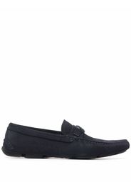 Giorgio Armani logo buckle loafers - Blu