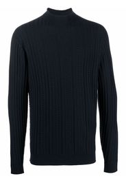 Giorgio Armani ribbed roll-neck jumper - Blu