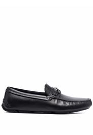 Giorgio Armani logo-plaque leather loafers - Nero